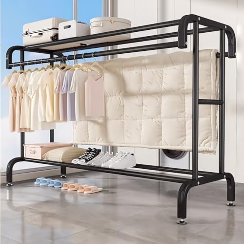 【在庫セール】ベーシック ハンガーラック 2段 洋服ラック 耐荷重181kg 頑 AmazonBasics ハンガーラック 2段 大容量181kg